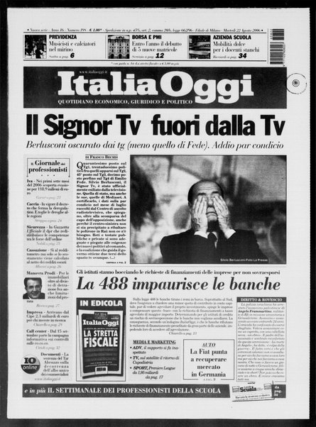 Italia oggi : quotidiano di economia finanza e politica